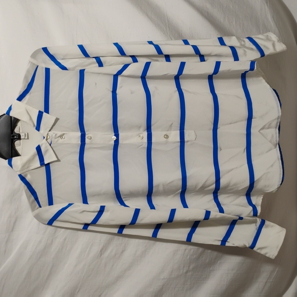 (D-15) SALE! J. Crew Silk Striped Pullover Blouse Sz.0 Hardly Worn